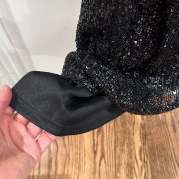 ASOS Design Curve Black Sequin Spaghetti Strap Top - Size 22 - Picture 7 of 9